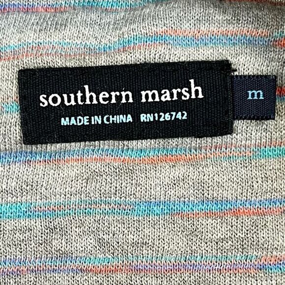 Southern Marsh Multicolored Strips Gray Seawash Rally Sweatshirt Medium - Picture 10 of 11